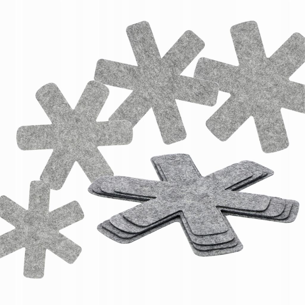 KADAX Przekładki Do Patelni Garnków Komplet 4 szt szare