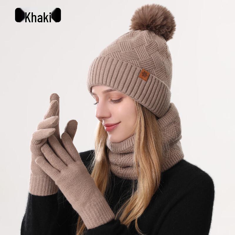 Зимний вязаный набор: шапка, шарф и перчатки One Size
