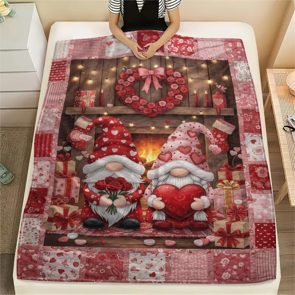 1 Stück Flanelldecke mit Cartoon-Druck, Hohe Qualität, Bequem für alle Jahreszeiten, Heimdekoration, Wärme und Komfort, Perfekt als Weihnachts- oder Geburtstagsgeschenk