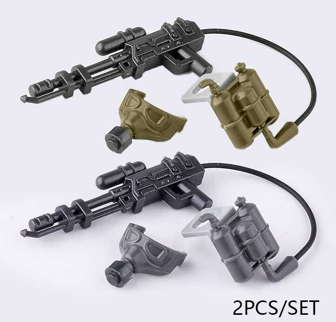 MOC WW2  Green Gas Mask  Military Soldiers Accessories Warfare Motorcycles Ammunition Box Equipment  Bricks Toys Kids Gift