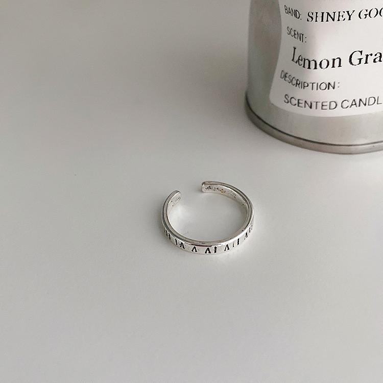Vintage-inspirierter geometrischer offener verstellbarer Ring aus 925er Sterlingsilber für Damen