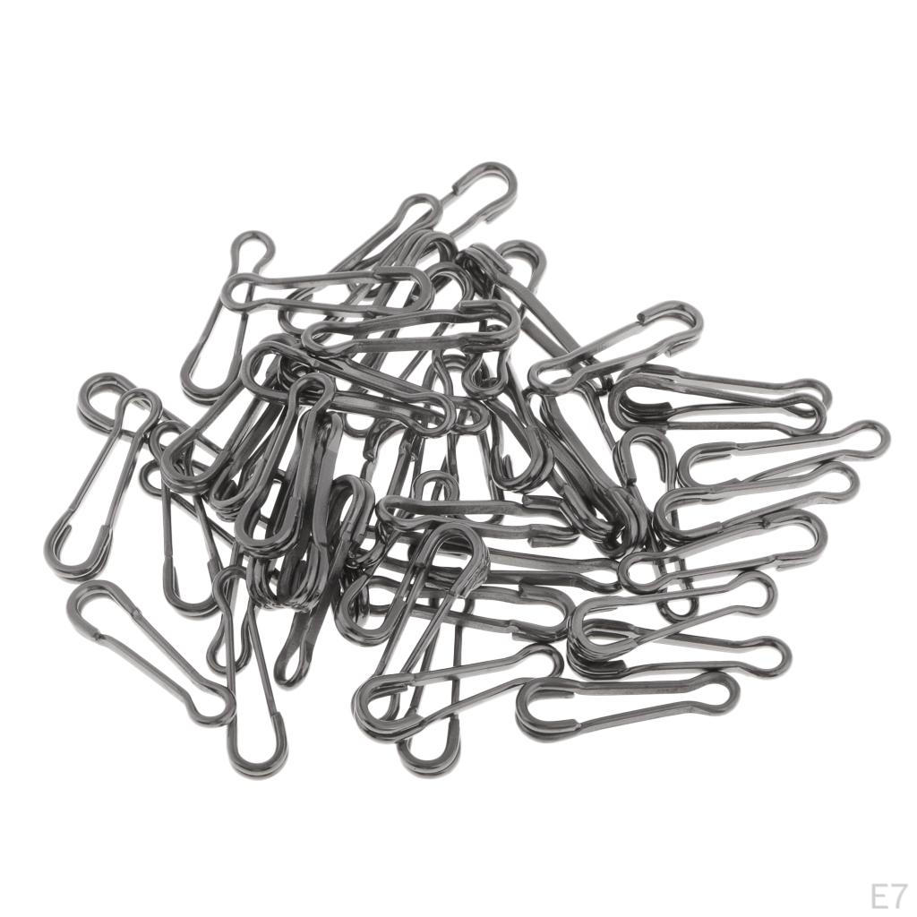 50 Pieces Fishing Snaps Swivels Baits Clip Carp Tackle