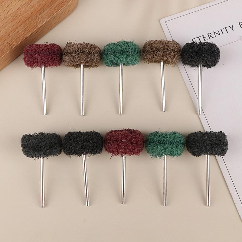 10/12Pcs Mini Drill Abrasive Brush Nylon Buffing Polishing Wheel Rotary Hand Tool Accessories Set Rust Remover