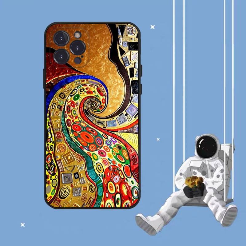 Kiss By Gustav Klimt Phone Case For iPhone 8 7 6 6S Plus X SE 2020 XR XS 14 11 12 13 Mini Pro Max Mobile Case