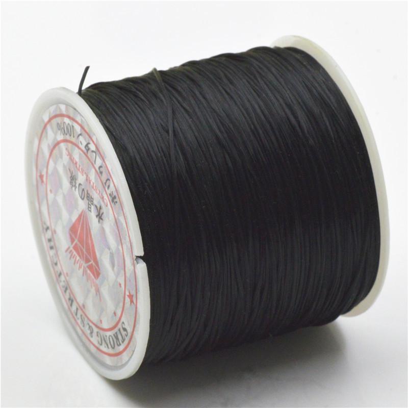 Crystal Elastic Line, Flat Rubber Band Rope 60 Meters Per Roll, Bead Line Diy Jewelry Accessories