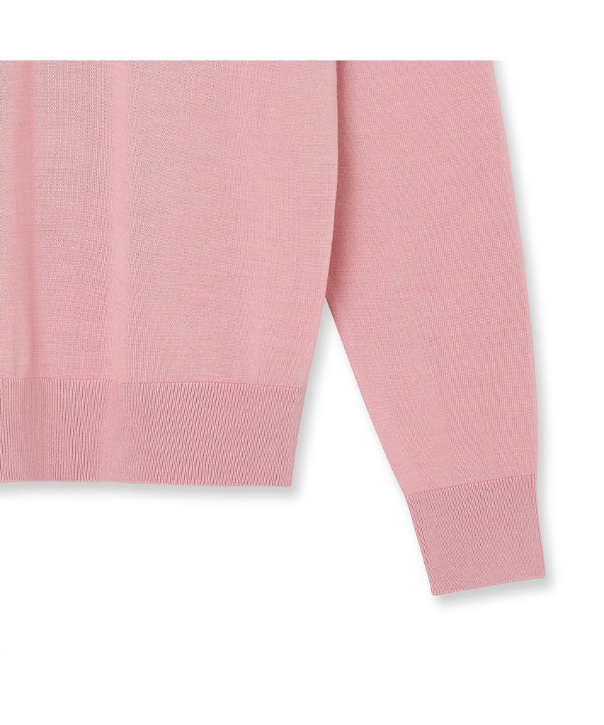 IOLO Silk Blended V-Neck Sweater_Pink