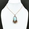 Larimar Pendant Copper Pendant Antique Pendant Larimar High Qaulity Gemstone Jewelry Handmade Boho Style Pendant Gift For Her Copper Jewelry