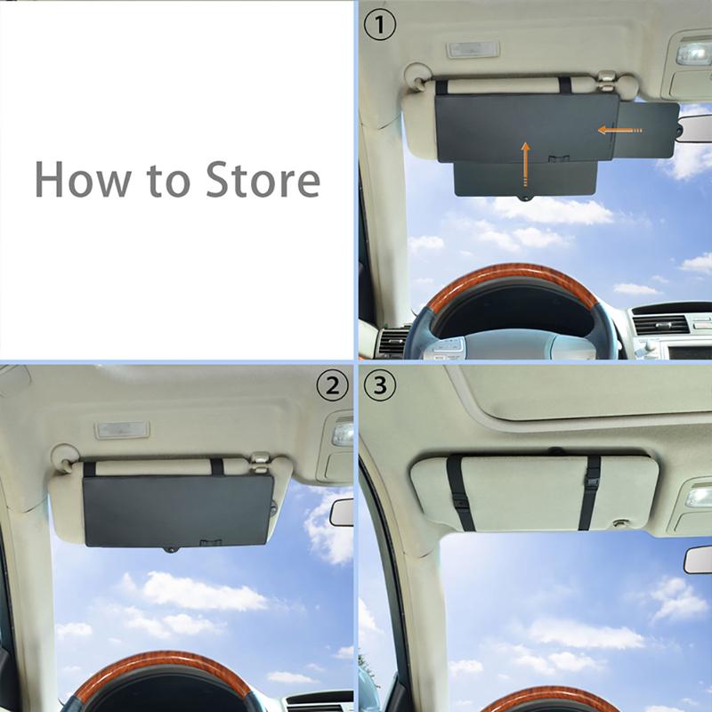 Car Sun Visor Extender Antiglare Car Window Sunshade Extension Board UV Rays Blocker For Cars Interior Accessories