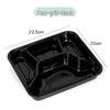 Disposable 3-Compartment Takeout Food Container