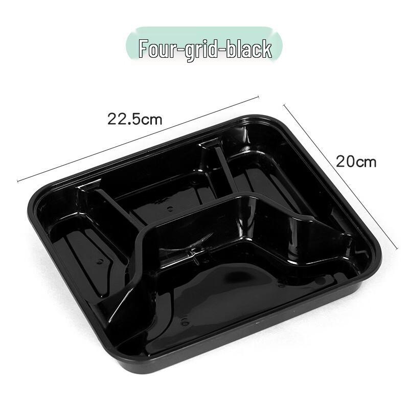 Disposable 3-Compartment Takeout Food Container