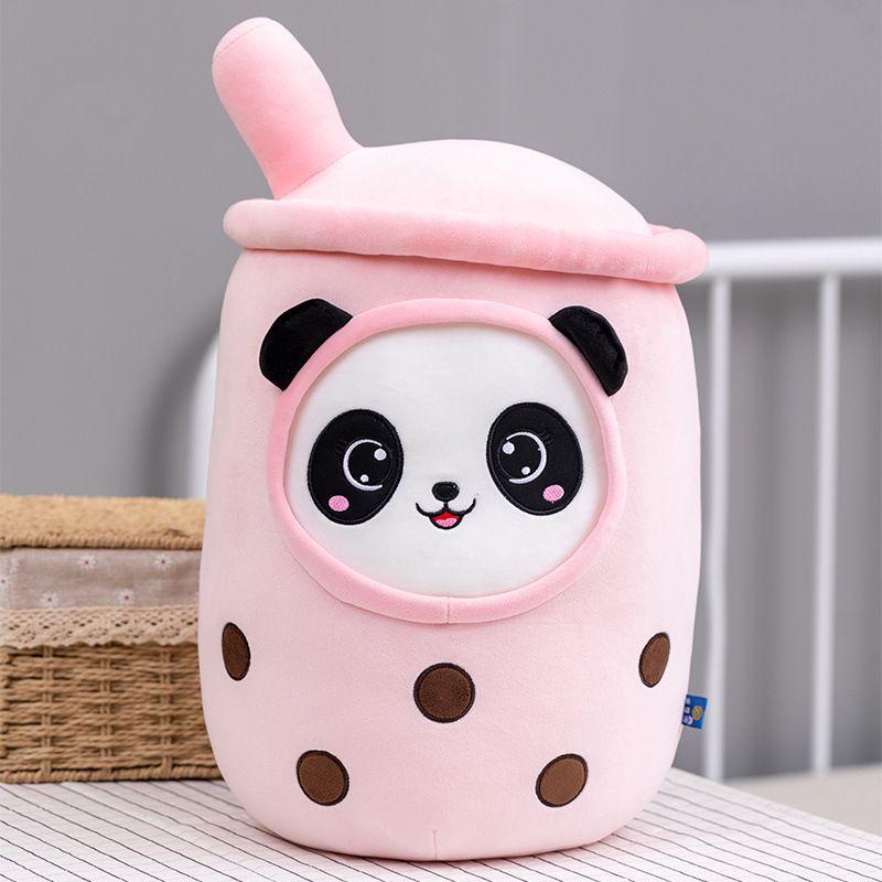 Milk Tea Pearl Pillow Girls Sleep In Bed Pillow Big Doll Soft Doll Toy Plush