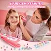 Hair Gem Stamper Kit Blingling Hair Jewels for Girls Toys Hair Styling Tool with Reusable Shining Diamonds Pretend Play Headwear