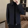 2026 Spring/Autumn Men's Versatile Lapel Jacket Shirt - Casual, Stylish Commuting Wear for Middle-Aged and Young Adults