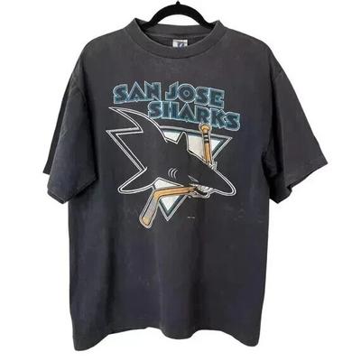 1991 San Jose Sharks  Black Color Reprin Men Women S-5XL Unisex T-Shirt