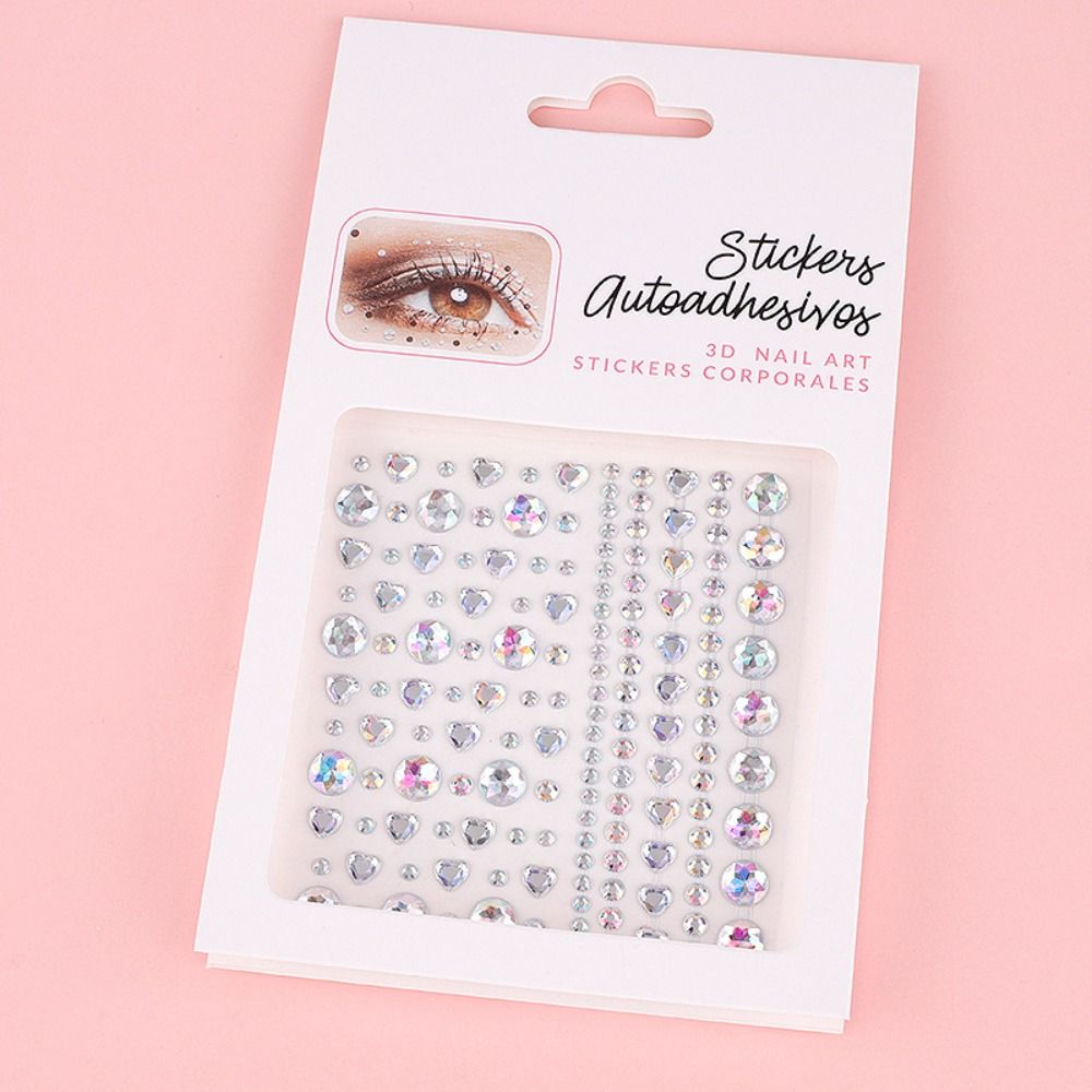 Crystal Rainbow Eye Makeup Sticker Jewel Diamond Sticker Stage Decoration Face Gems