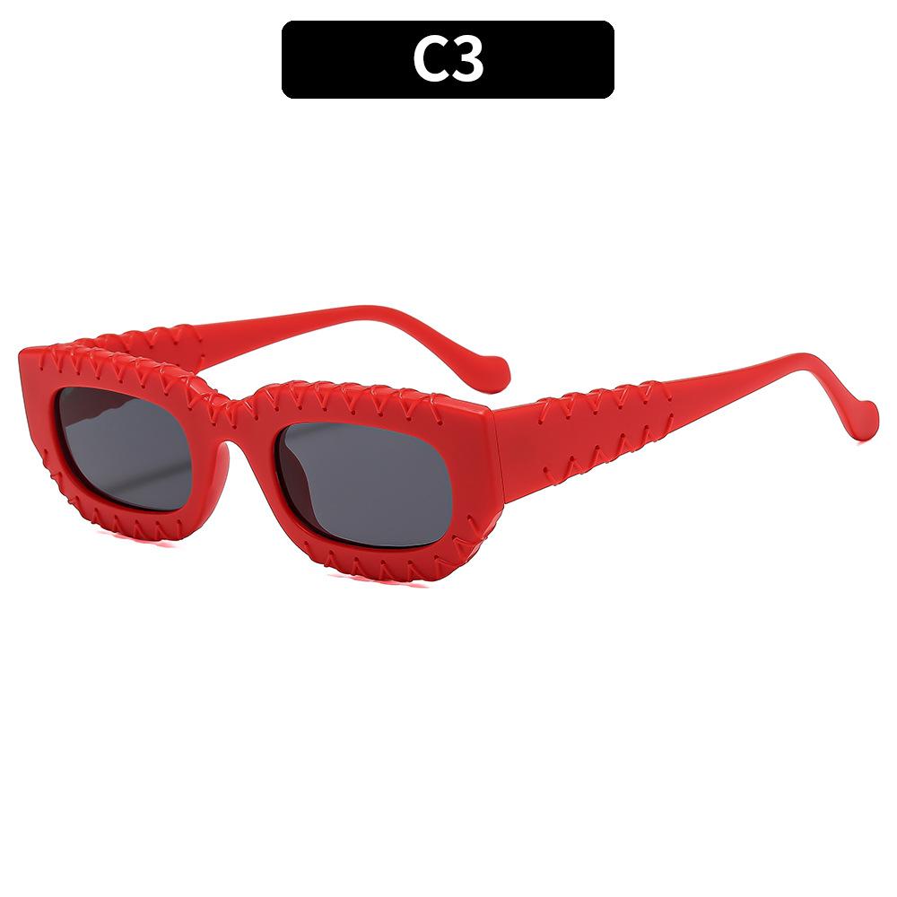 Women's sunglasses, men's and women's fashion square braided sunglasses