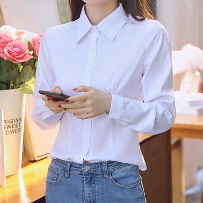 Camisa Whirt de trabalho feminina chiffon manga comprida tops primavera outono escritório senhoras slim negócios camisas básicas