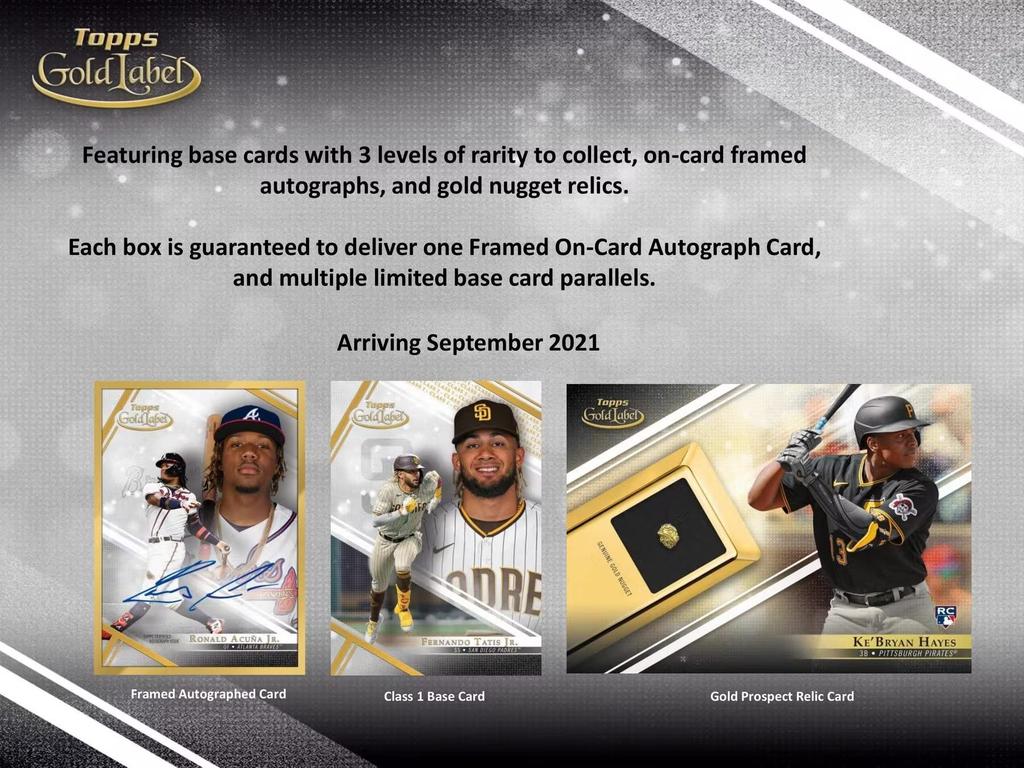 MLB 2021 Topps Gold Label Baseball Hobby Box Topps Gold Label Baseball Hobby Box