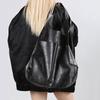 Retro Super Big Shoulder Bag Female Solid Color Hand Bags For Women Soft Leather Casual Shopper Underarm Tote Bag