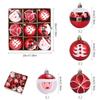 9PCS/SET Plastic Christmas Balls Red Santa Claus Christmas Balls Pendant Decorative Multicolor Xmas Tree Ornaments Home Decor
