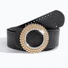 Retro Wide Belt Hollow Hollow Belts New Black Waistband  for Women Girls
