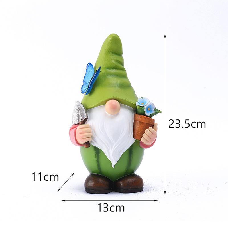 Garden Gnome Statue with Solar Lights Garden Sculptures Outdoor Patio Lawn Yard Balcony Garden Home Decor Gifts