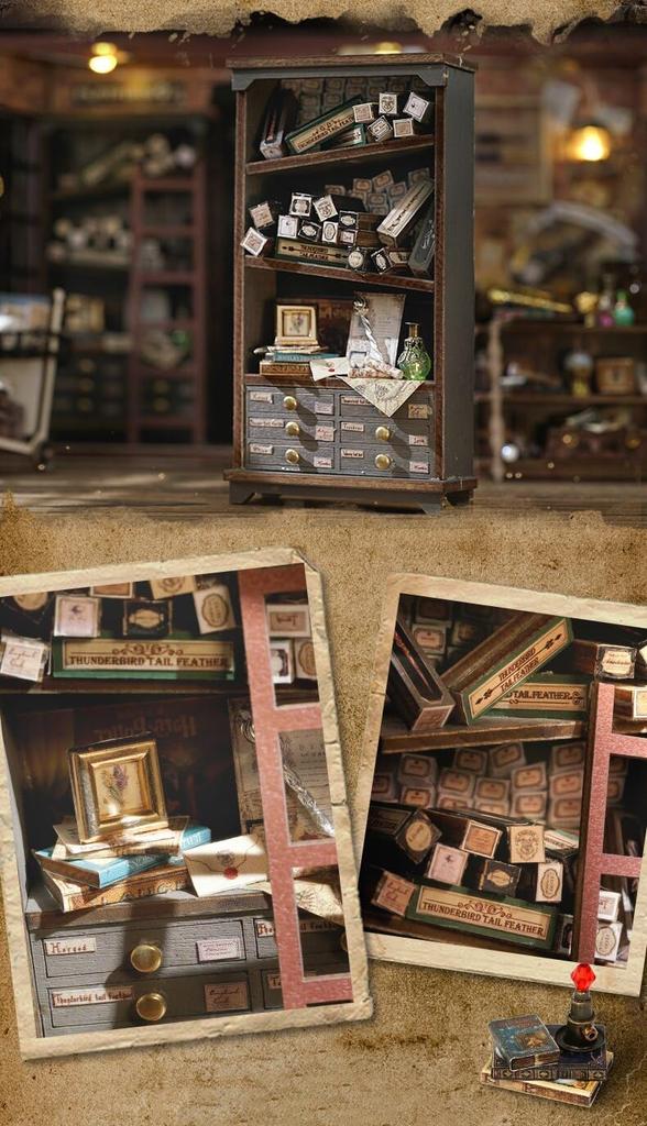 (t-FREAK) Dollhouse DIY Kit Set Miniature Magic House Magic Wand Shop