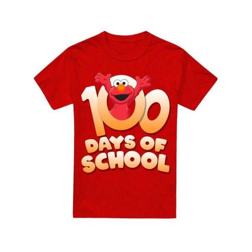 Sesame Street Unisex Adult 100 Days Of School Elmo Heather T-Shirt