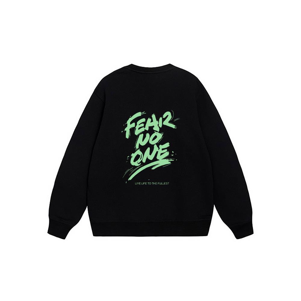 Nike Fashion Outdoor Versatile Solid Color Letter Logo Round Neck Sweatshirt Unisex sweatshirt Black BV2667-010(TEAM1061-3.3.10)