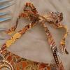 Summer Vintage Bohemian Sun Face Print Halter Neck Fitted Top