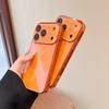 Premium inductor electroplated orange glass case for iPhone16Pro max iPhone 17 case 14/13 luxury
