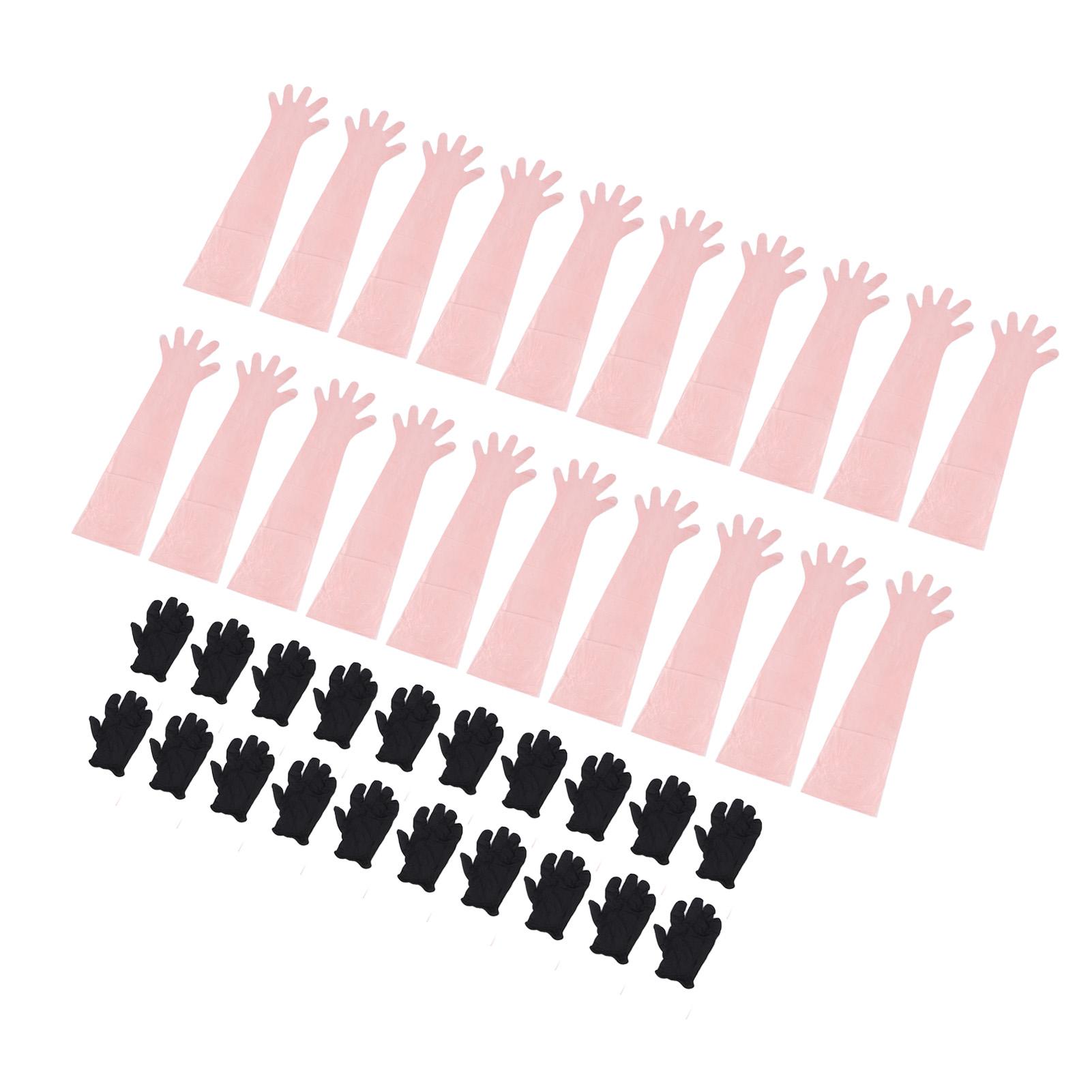 

24 пары перчаток для полевой разделки, набор перчаток для потрошения и чистки оленя с длинными перчатками и нитриловыми короткими перчатками