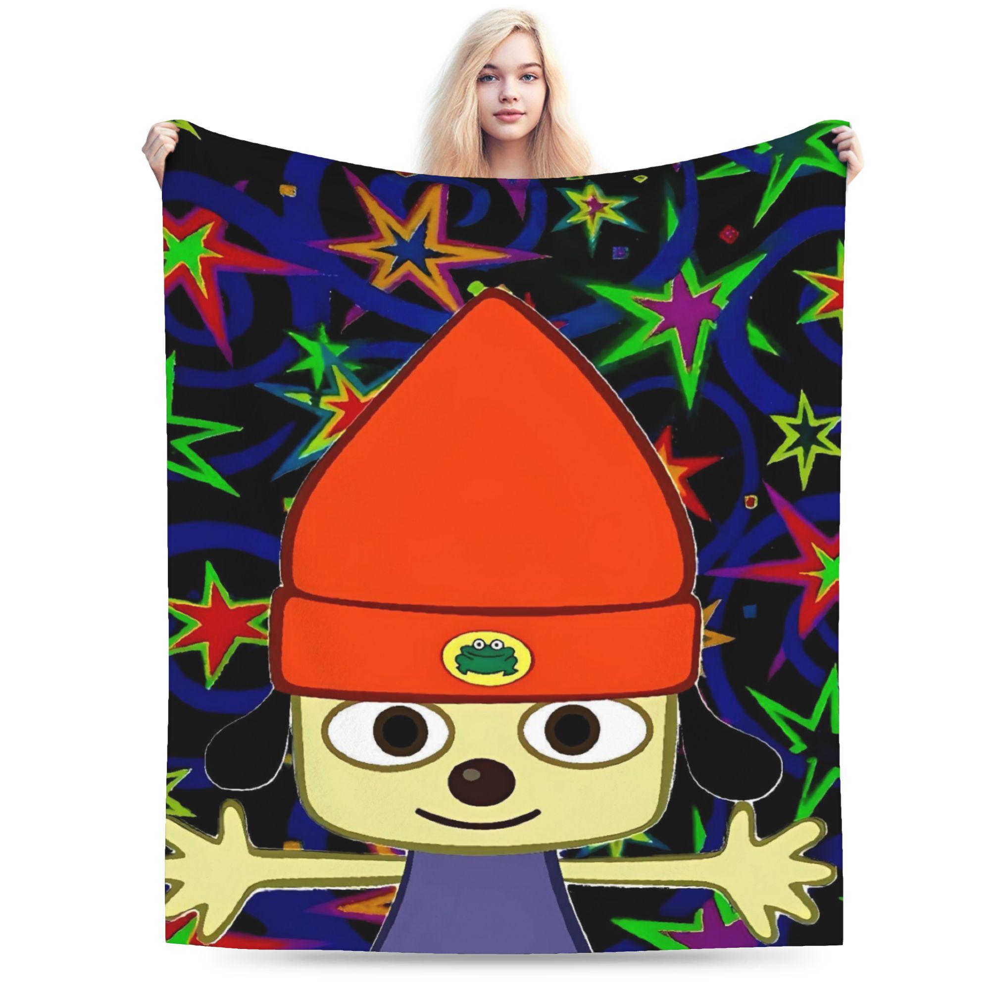 

Parappas The Rappers Blanket Warm Soft Graphic Plush Throw Blanket For Girls Boys Couch Bed Flannel Bedspread Bed Cover 75cmx90cm