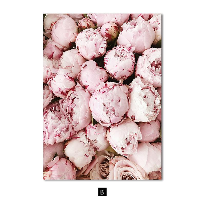 Affiche de fleurs de pivoine, citations d'amour, toile d'art imprimée de pissenlit, peinture moderne, images murales pour décor de salon