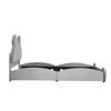 Upholstered Bed Beautiful Children's Bed, 90 x 200 cm, Bear Shape. Single Bed made of Skin-Friendly Velour, Grey