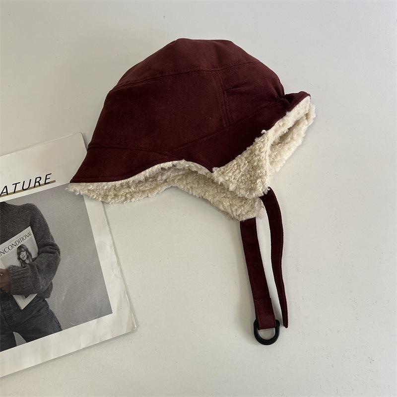 

Осень и зима оленья кожа флис флисовая шапка-ушанка женская утолщенная теплая для улицы велоспорта защита ушей Северо-восток лыжи студенческая шапка-авиатор M（56-58cm） красный