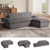 Grey Corner Sofa 215*175*48cm, Removable Footrest, Modern L-shaped Cloud Sofa with Deep Seat