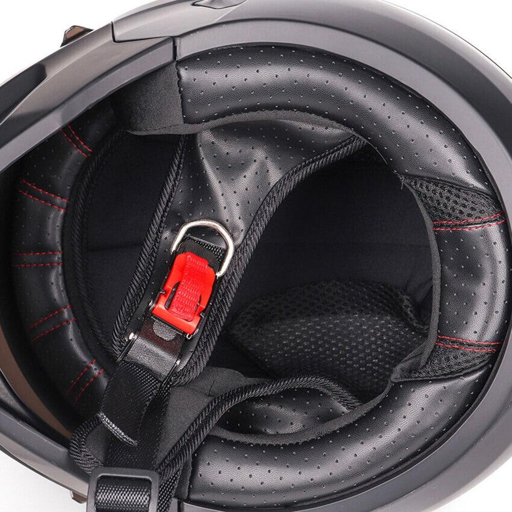 Retro Motorcycle Detachable Helmet Capacete Open Full Face For Bike Quick Release ABS Matte Black Modular Classic Professional