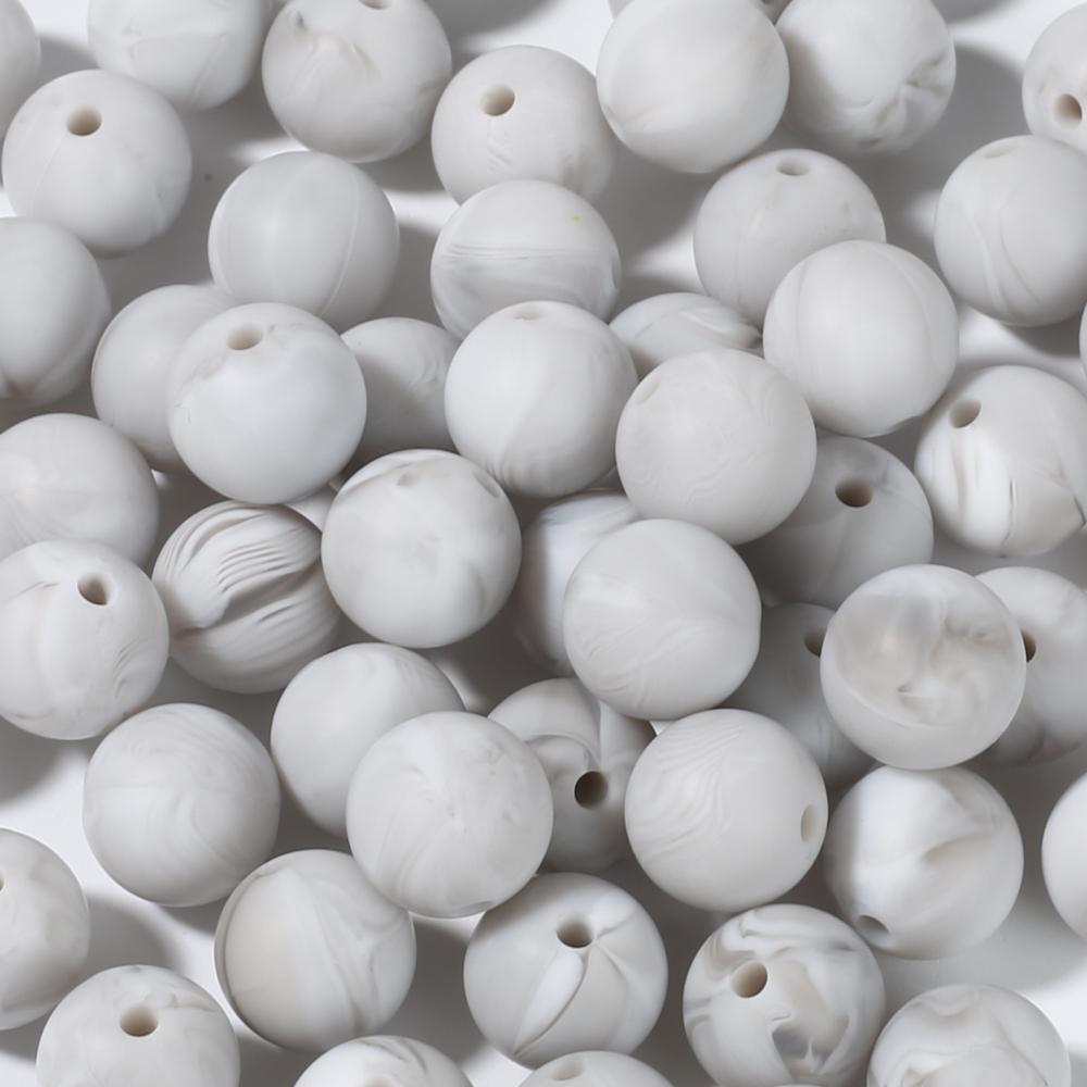 50Pc 12mm 19Color Silicone Round Bead Food Grade Teether Chew Bead For Handmade Baby Pacifier Chain DIY Jewelry Making Accessory