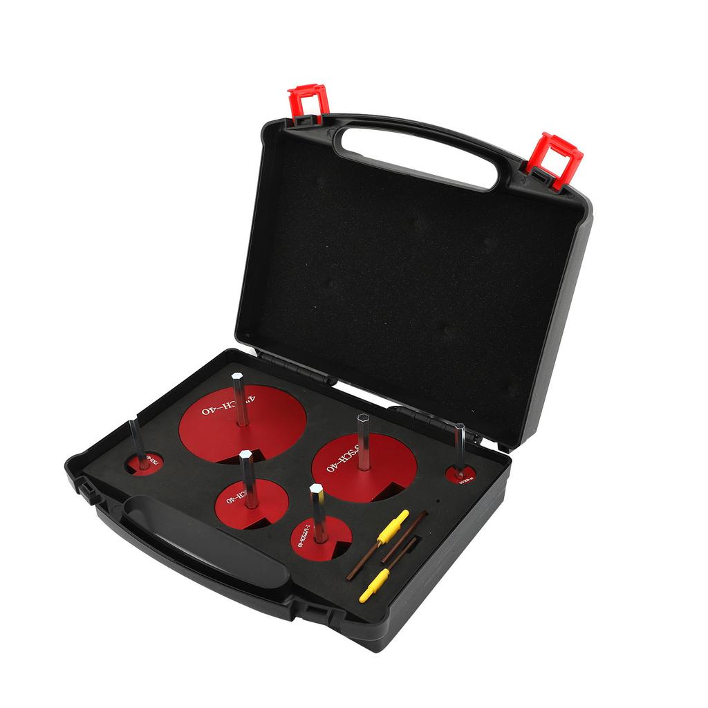 6 Stück PVC Rohraufweiter Kunststoffrohrfittings Sparer Schneidwerkzeugset für 12 Zoll Bohrmaschine SCH40 ABS CPVC