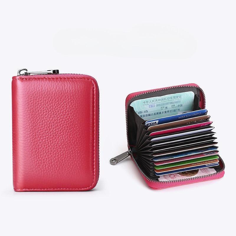 1Pc Genuine Leather Credit Card Wallet Men and Women Fashion ID Card Holder Small Business Card Holders Bag