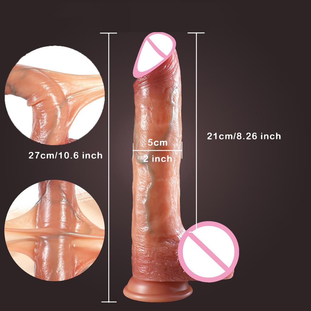 Skin Sliding Foreskin Dildo with Real Testicles Strapon Realistic Dildos for Women Men Lesbian Anal Dick Adult Sex Toys Penis 18