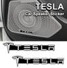 4pcs Tesla Speaker Stickers Car Audio Badge Emblem Decals for Tesla Model 3 Y S X Interior Accessories