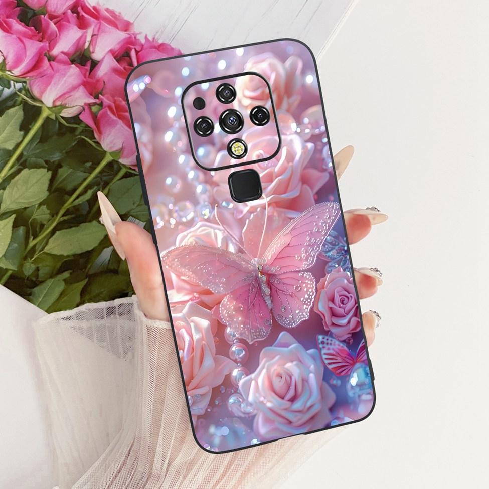 For Tecno Camon 16 CE7 CE7j CE9h Case For Tecno Camon 16 Pro Cover Cute Cat Fashion Butterfly Painted Casing