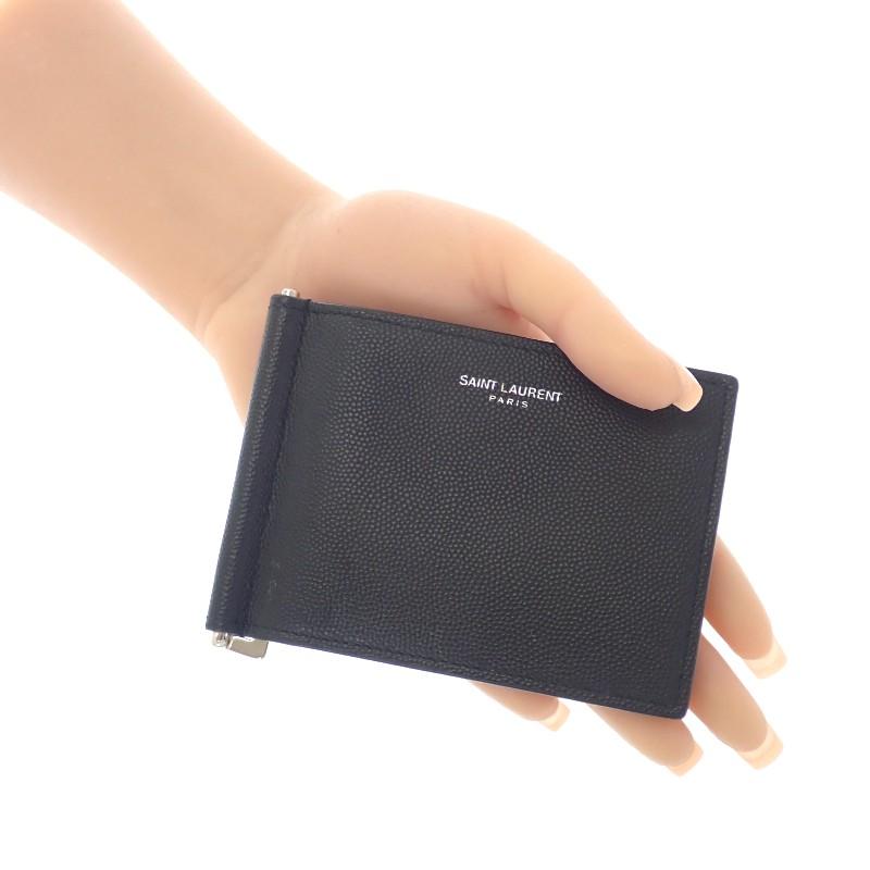 SAINT LAURENT  378005BTY0N1000 Bifold Wallet black leather mens