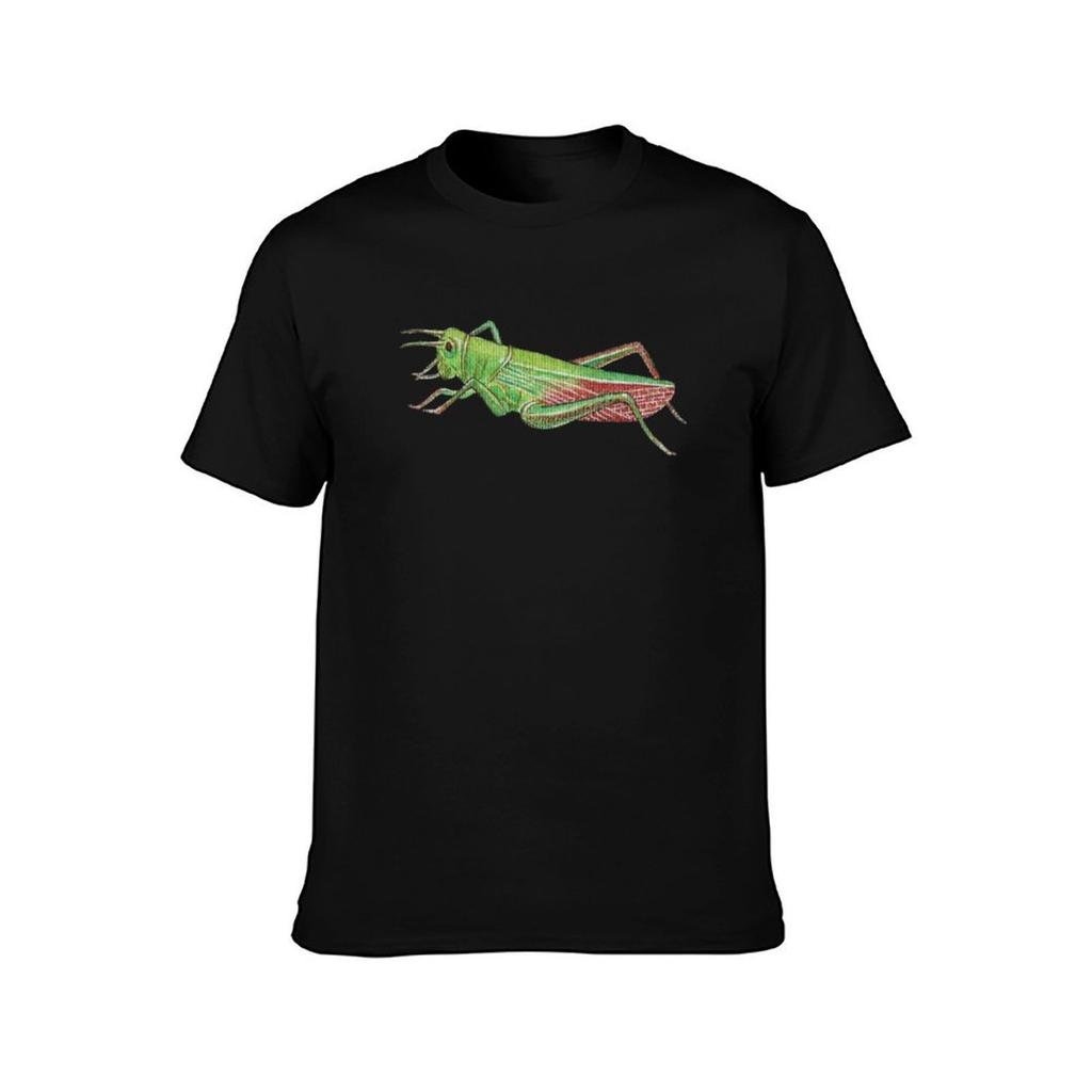 Watercolor Grasshopper TShirt Relaxed Fit Casual Short Sleeve Top