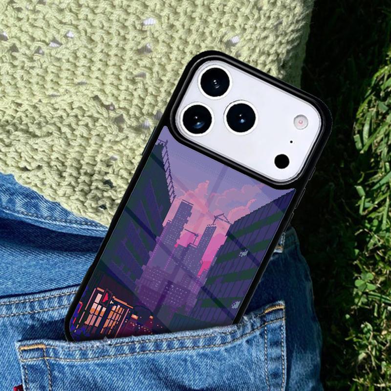 Art Pixel Aesthetic Phone Case Cover for IPhone 11 12 13 14 15 16e 17 Pro Max Coque for IPhone 17 Air