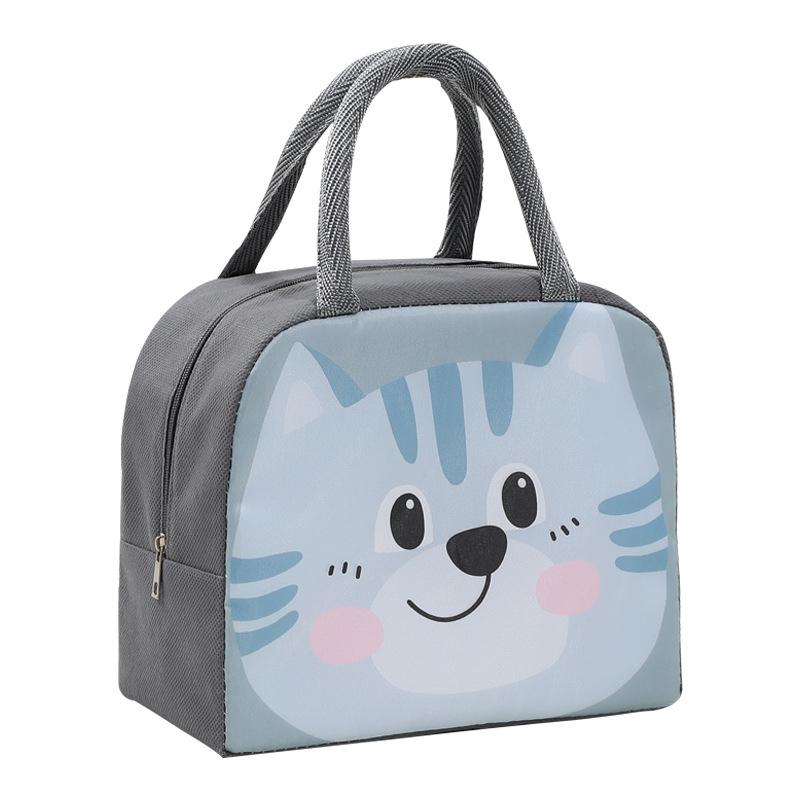 Cartoon Cute Lunch Bag For Children Aluminum Insulation Keep Temperature Lunch Box Hangbag Outdoor Picnic Food Storage Bags