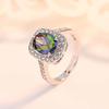 Oval Zircon Ring Living Ring Exaggerated Personality Jewelry Female Open Ring
