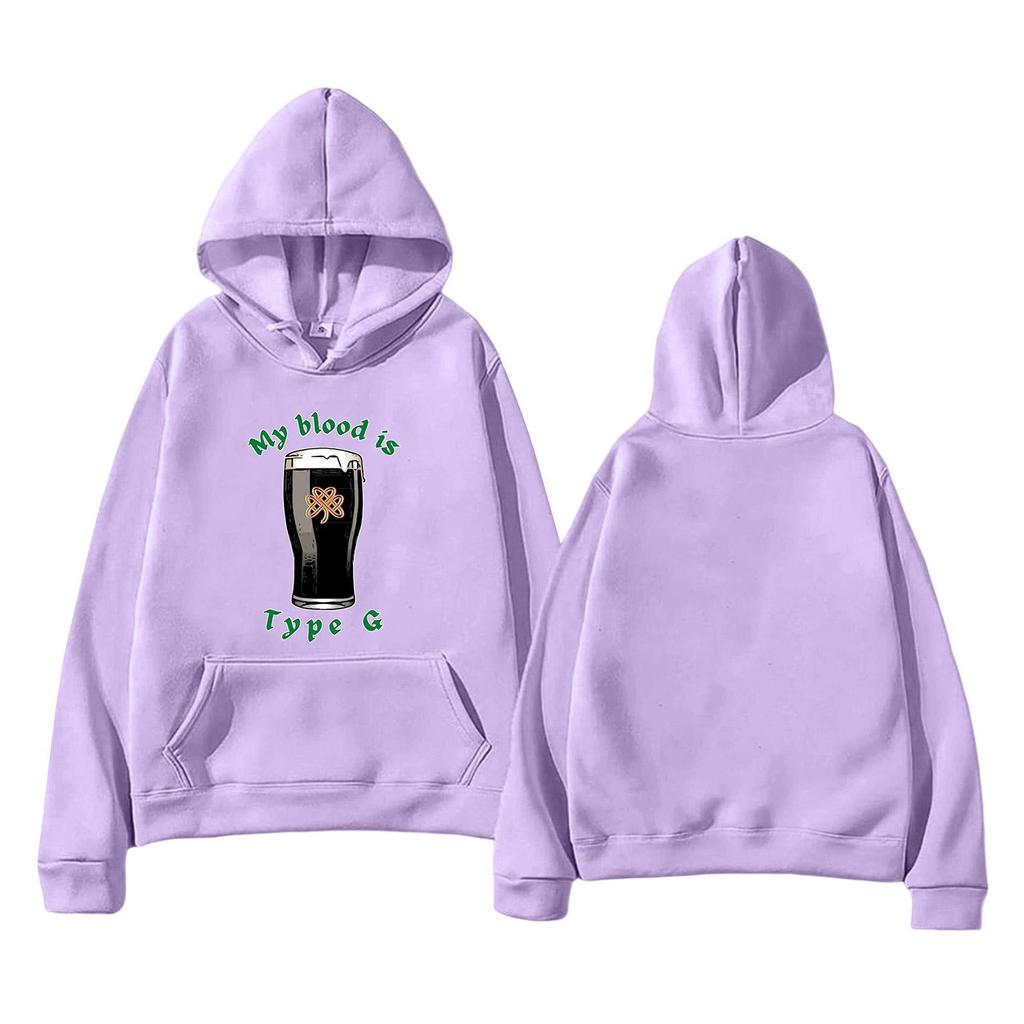 Unisex Fashion Lightweight Long Sleeve Pullover With Pockets Printed Hoodie